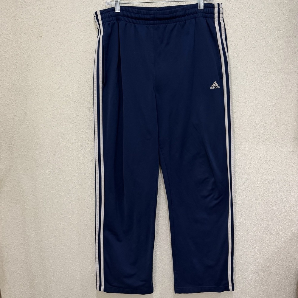 VTG Y2K Adidas Joggers Sweatpants Trackpants Blue Treifol 3 Stripes Blue Mens M